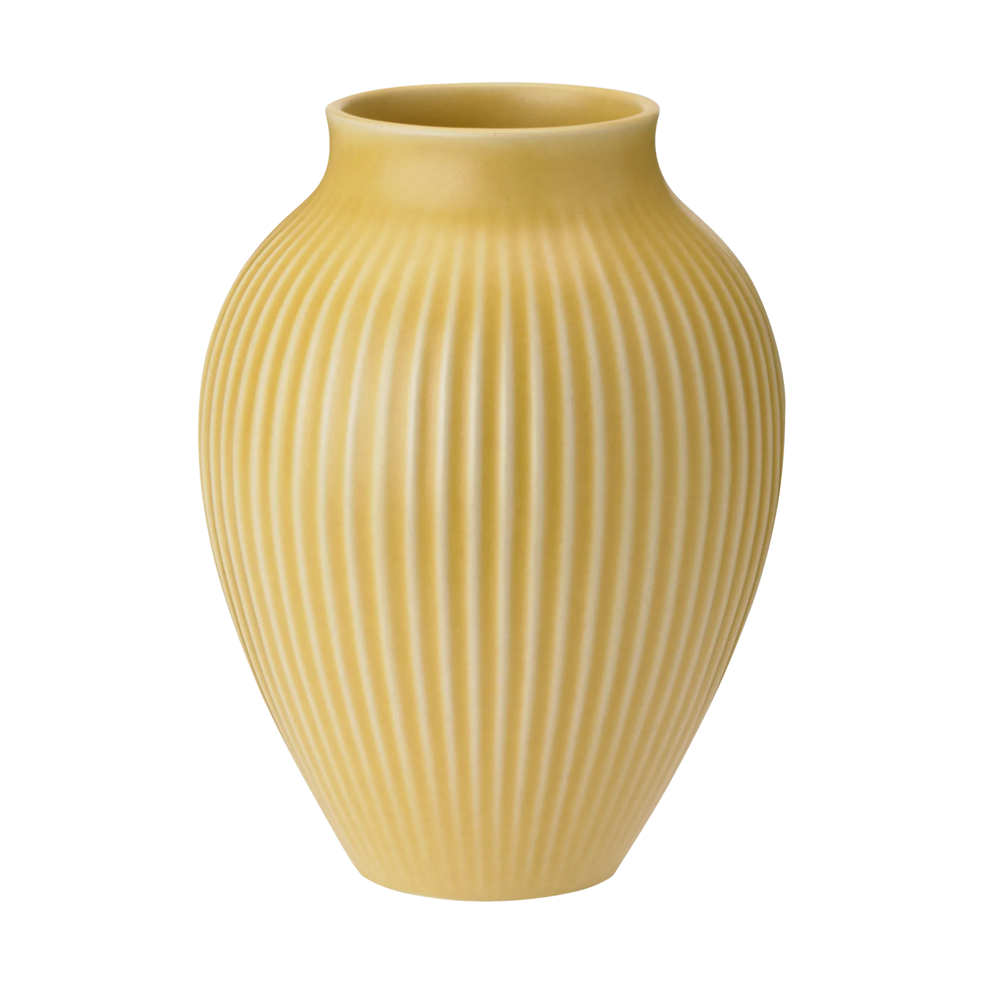 Knabstrup Keramik Vase strié Knabstrup Yellow