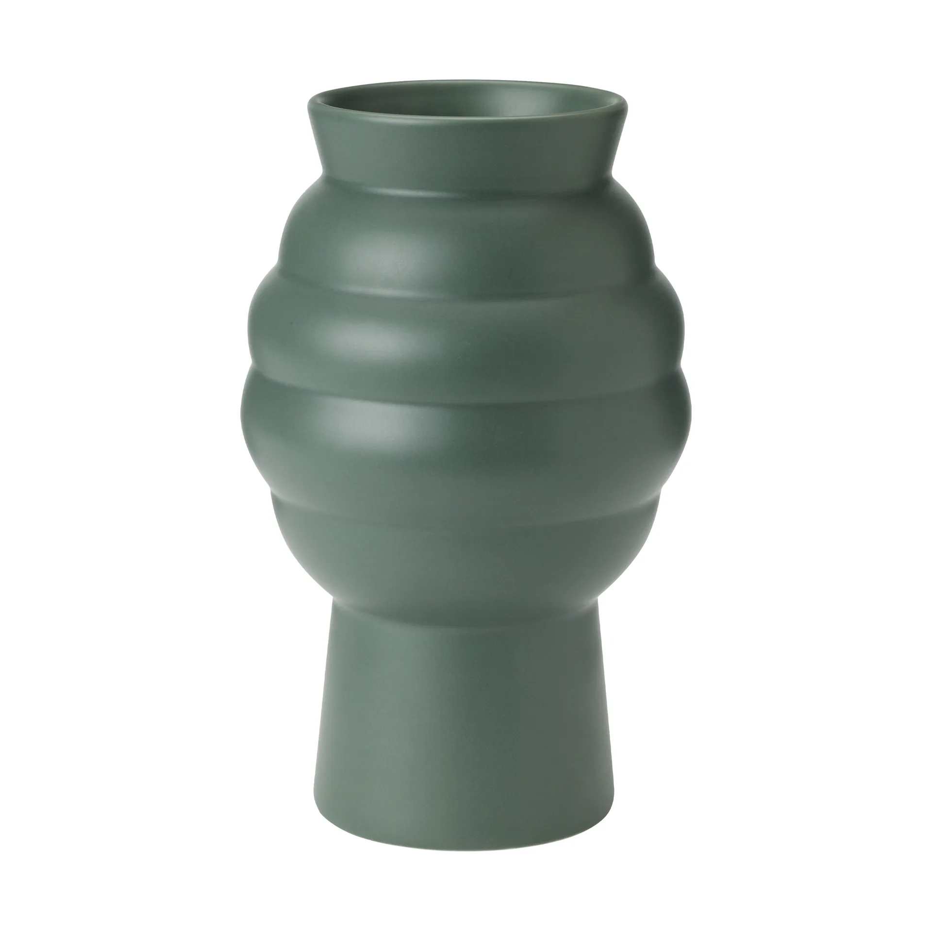 Knabstrup Keramik Vase Tortus Archie No2 23,5 cm Dark green