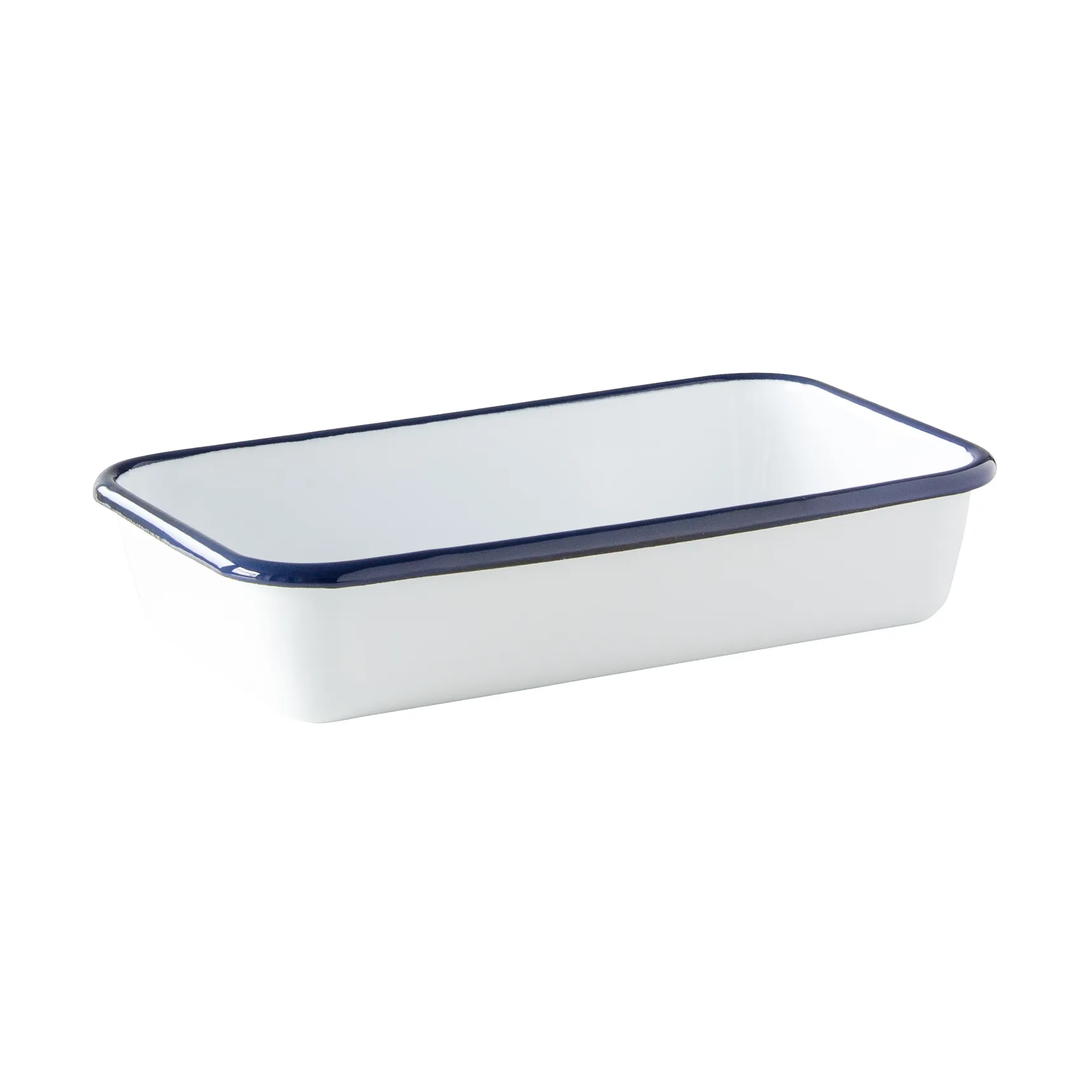 Kockums Jernverk Kockums ovnfast fad Kockums white-blå, 23x13,5 cm