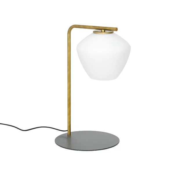 DK bordslampa, rå mässing/matt