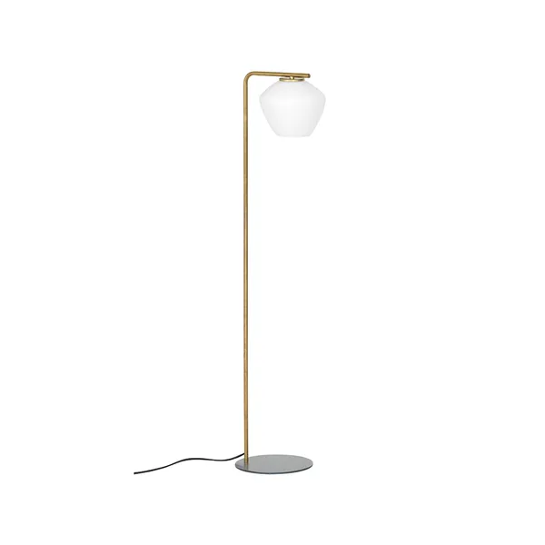 DK golvlampa, rå mässing/matt