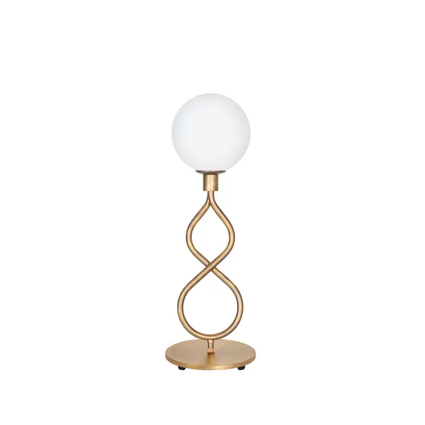 Eld Klot bordslampa, mässing rå, matt