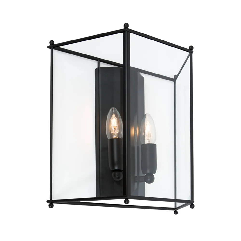 Konsthantverk Glimminge væglampe glas/sort
