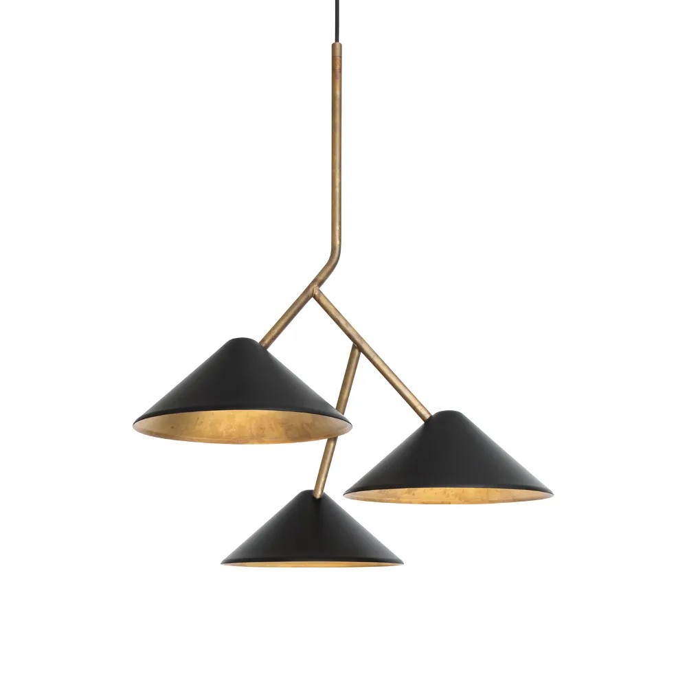 Konsthantverk Grenverk loftslampe rå messing/sort