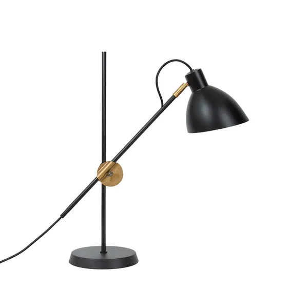 KH1 bordslampa, svart matt, råmässing