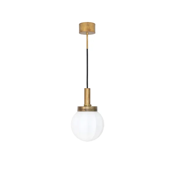Klyfta pendel Ø30 cm, Rå mässing-opal