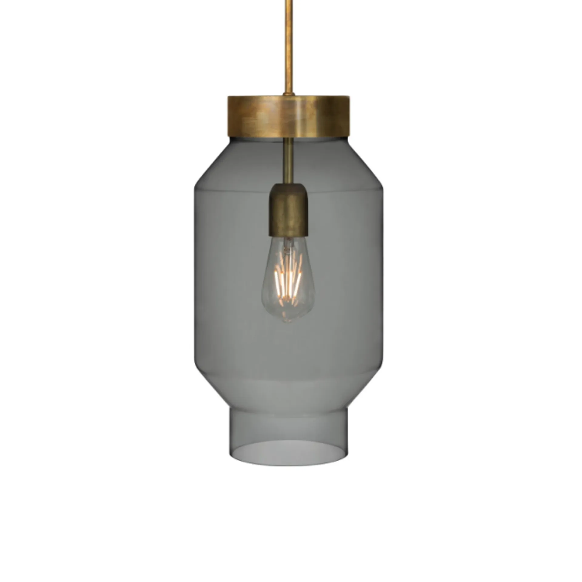 Konsthantverk Pendule Fenomen Verre fumé-laiton brut-grand