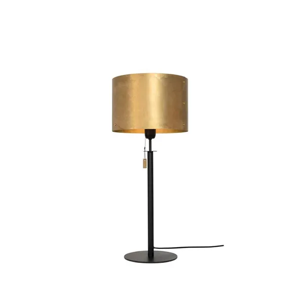 Svep bordslampa, svart/råmässing