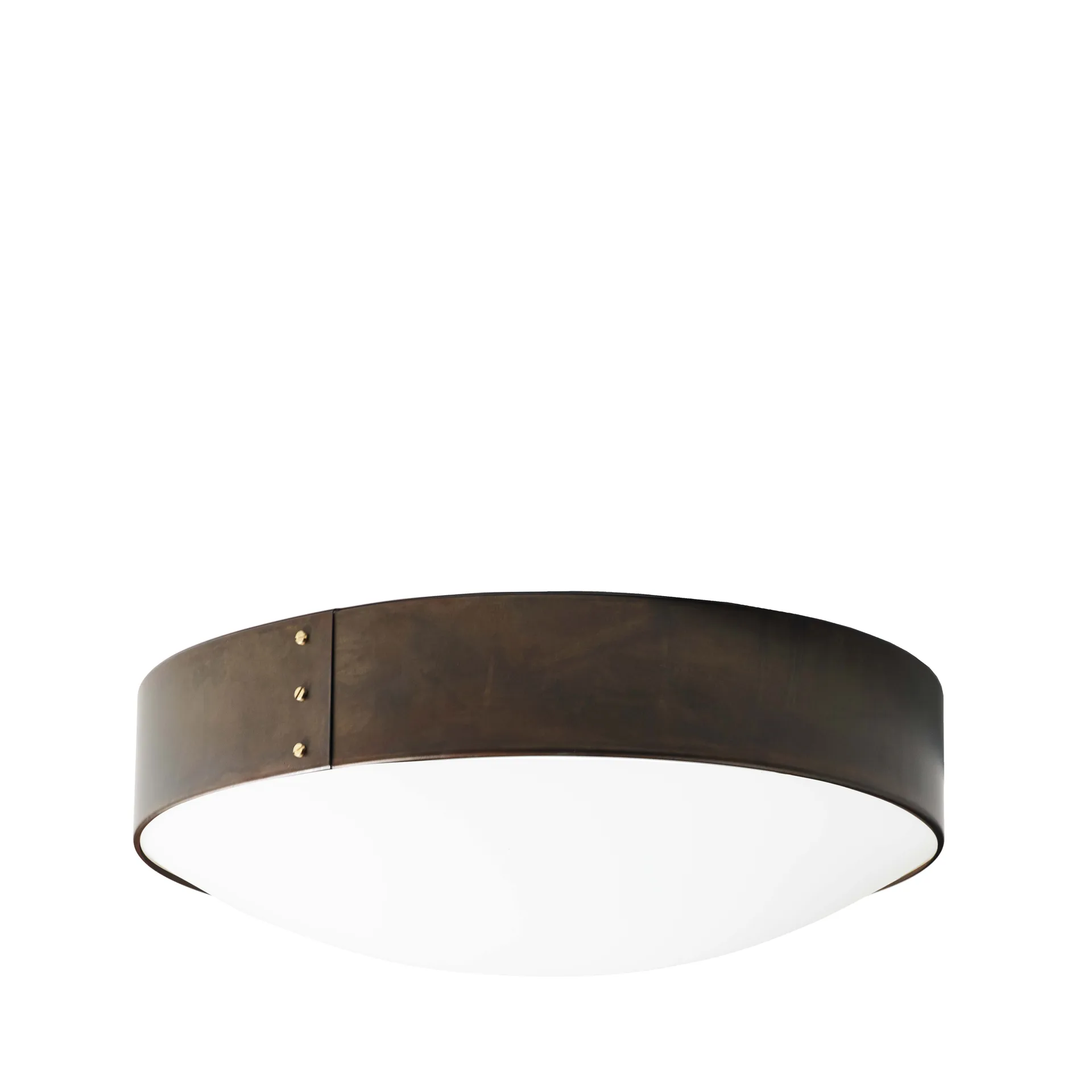 Konsthantverk Svep plafond jernoxid, Ø45cm, opal akryl