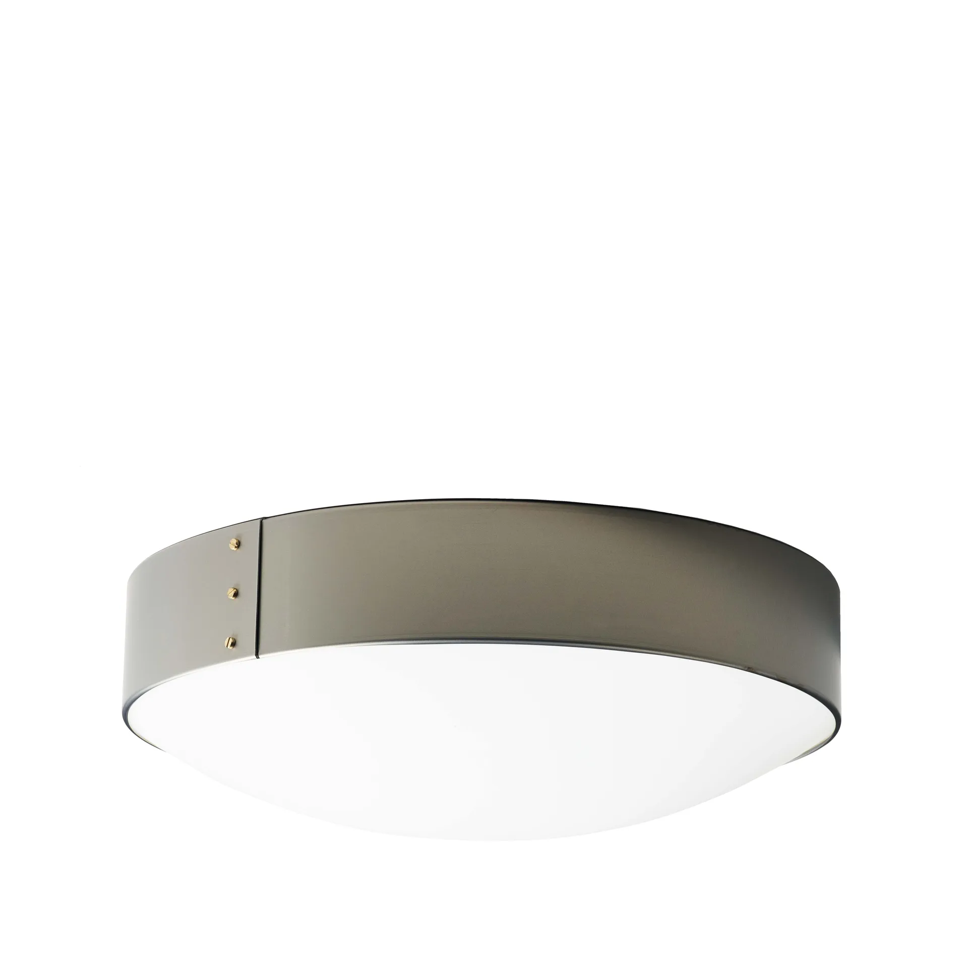 Konsthantverk Svep plafond råjern, Ø45cm, opal akryl