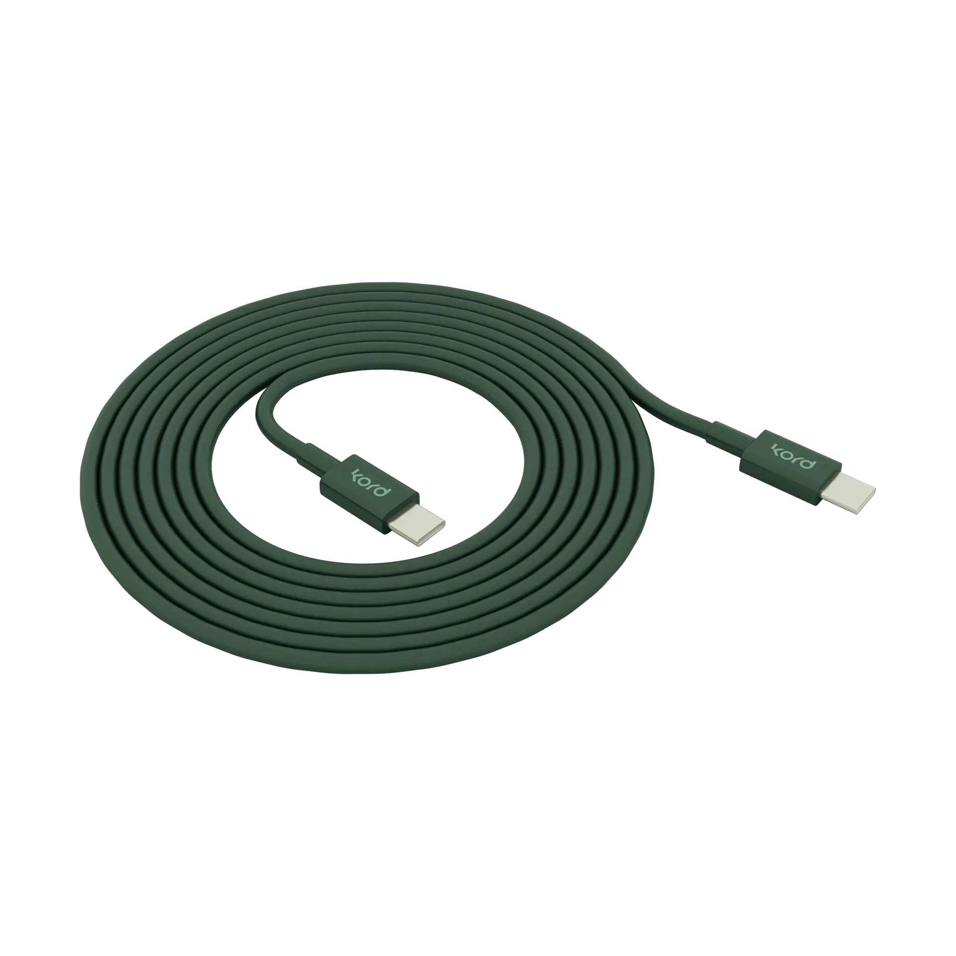 Kord Câble de charge Kord USB-C vers USB-C 1,8 m Dark Green