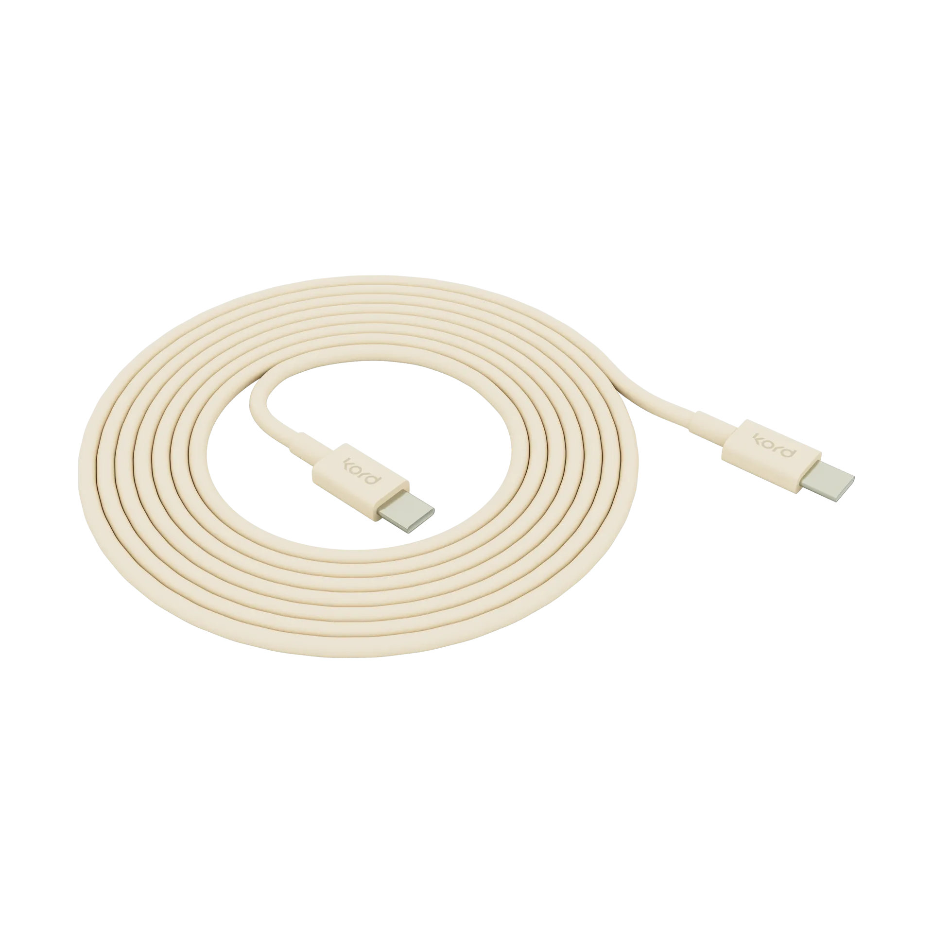 Kord Câble de charge Kord USB-C vers USB-C 1,8 m Pearled Ivory