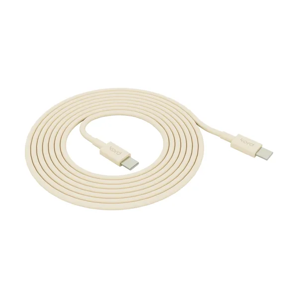 Kord USB-C till USB-C laddningskabel 1,8 m, Pearled