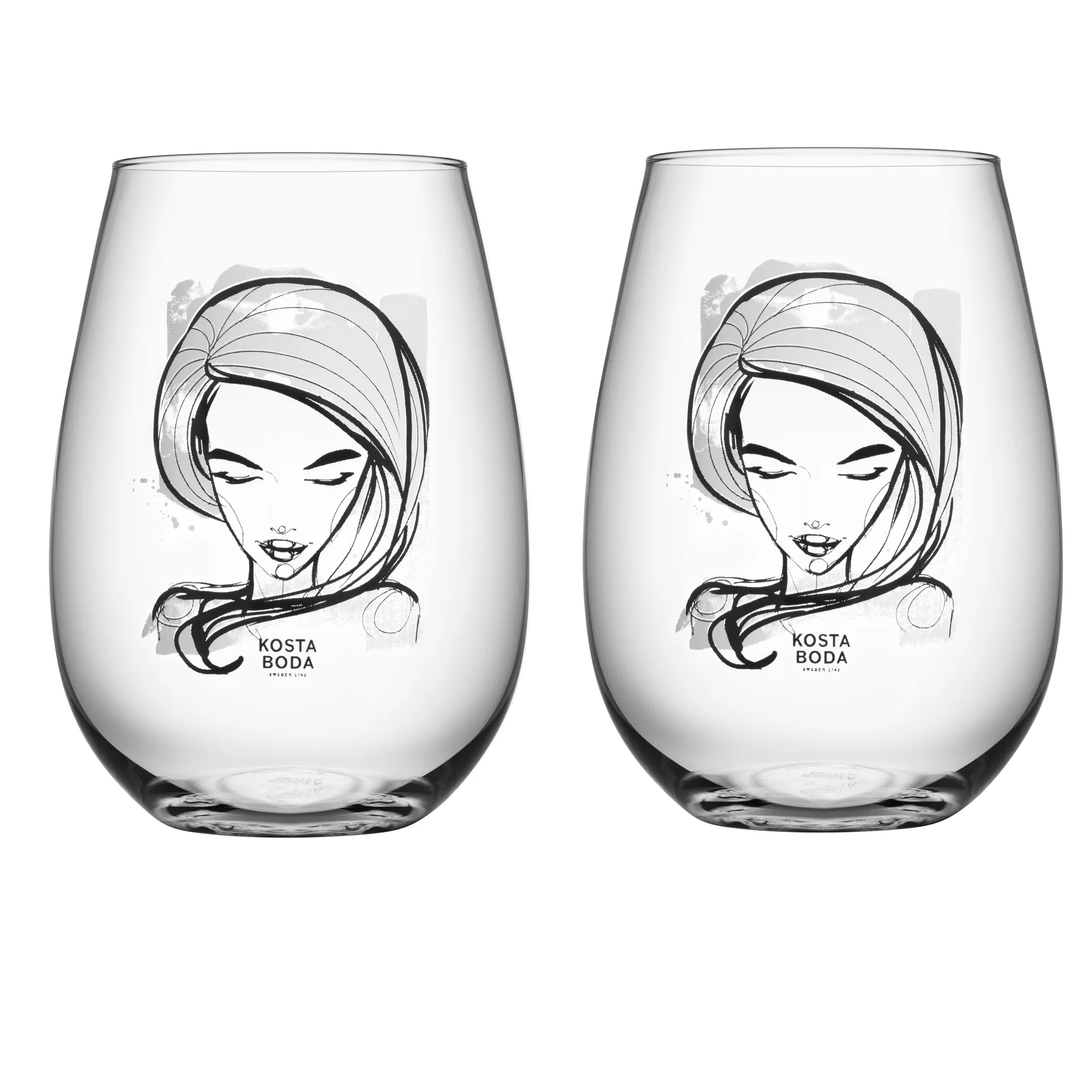 Kosta Boda All about you glas 57 cl 2 stk need you (hvid)