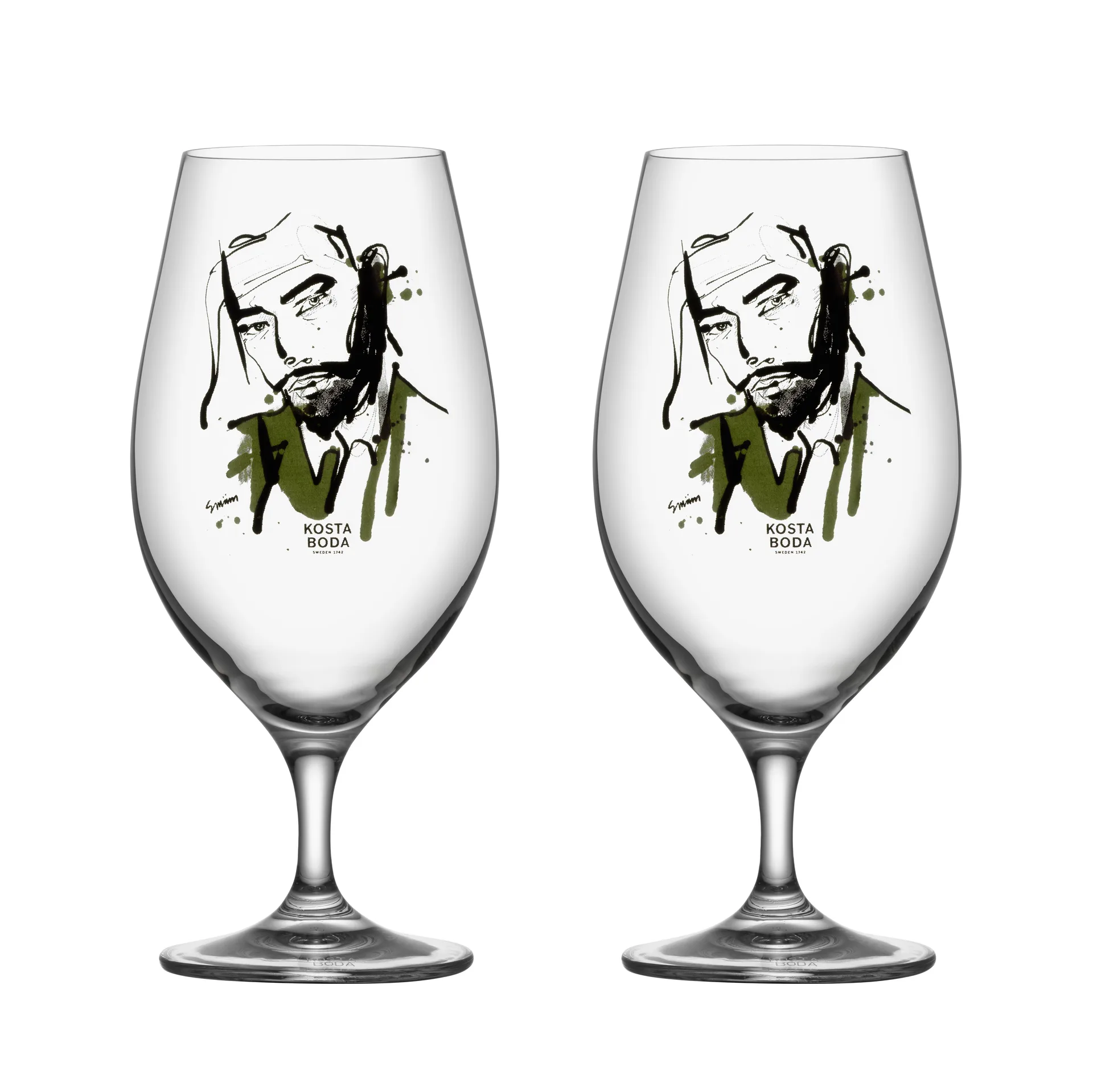 Kosta Boda All About You Ölglas 2-pack Want Him - Ölglas Klar