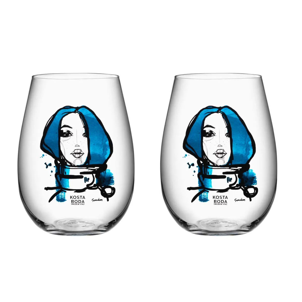 Kosta Boda All about you tumblerglas 57 cl 2-pack miss you (bl&aring;)