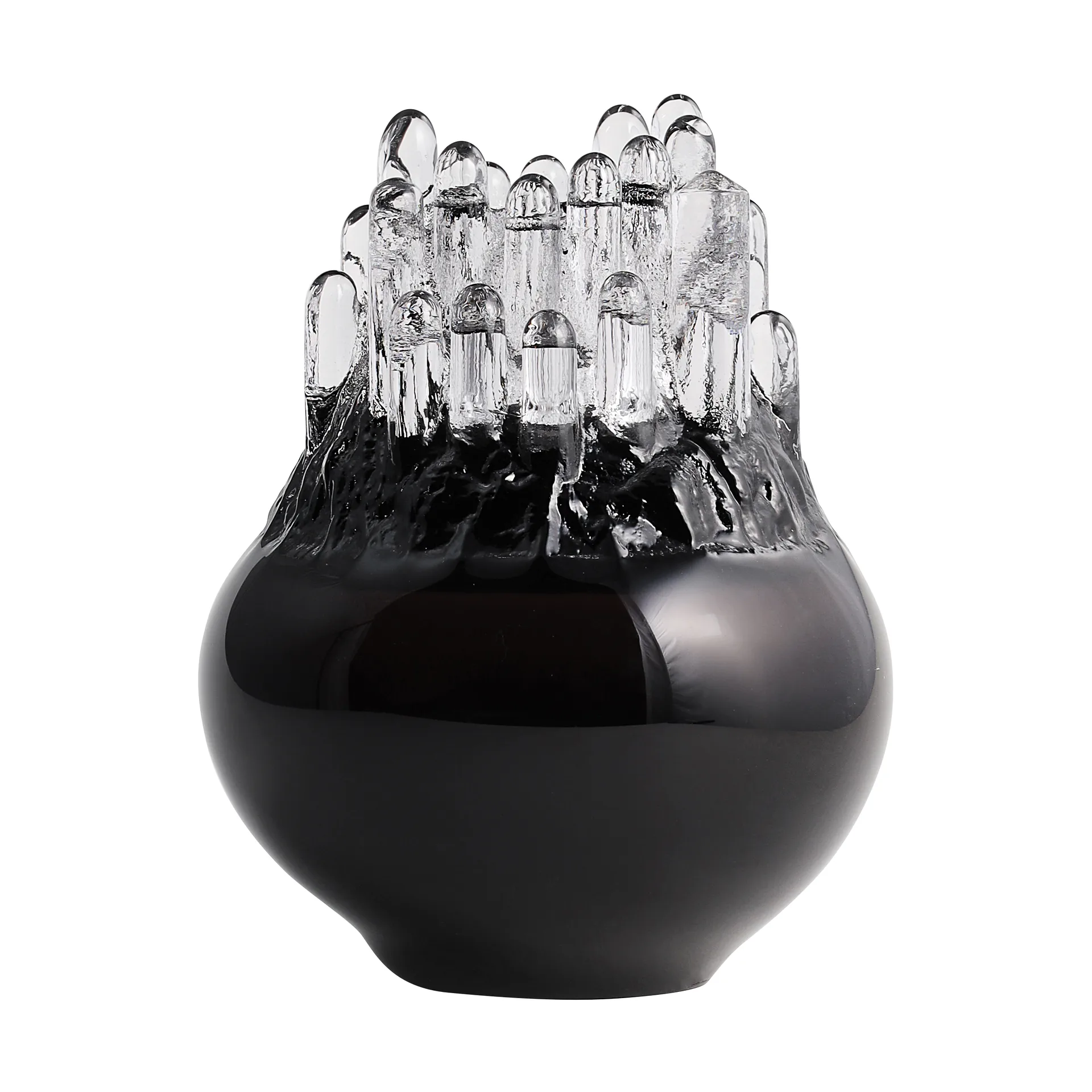 Kosta Boda Bougeoir Polar 190 mm Noir