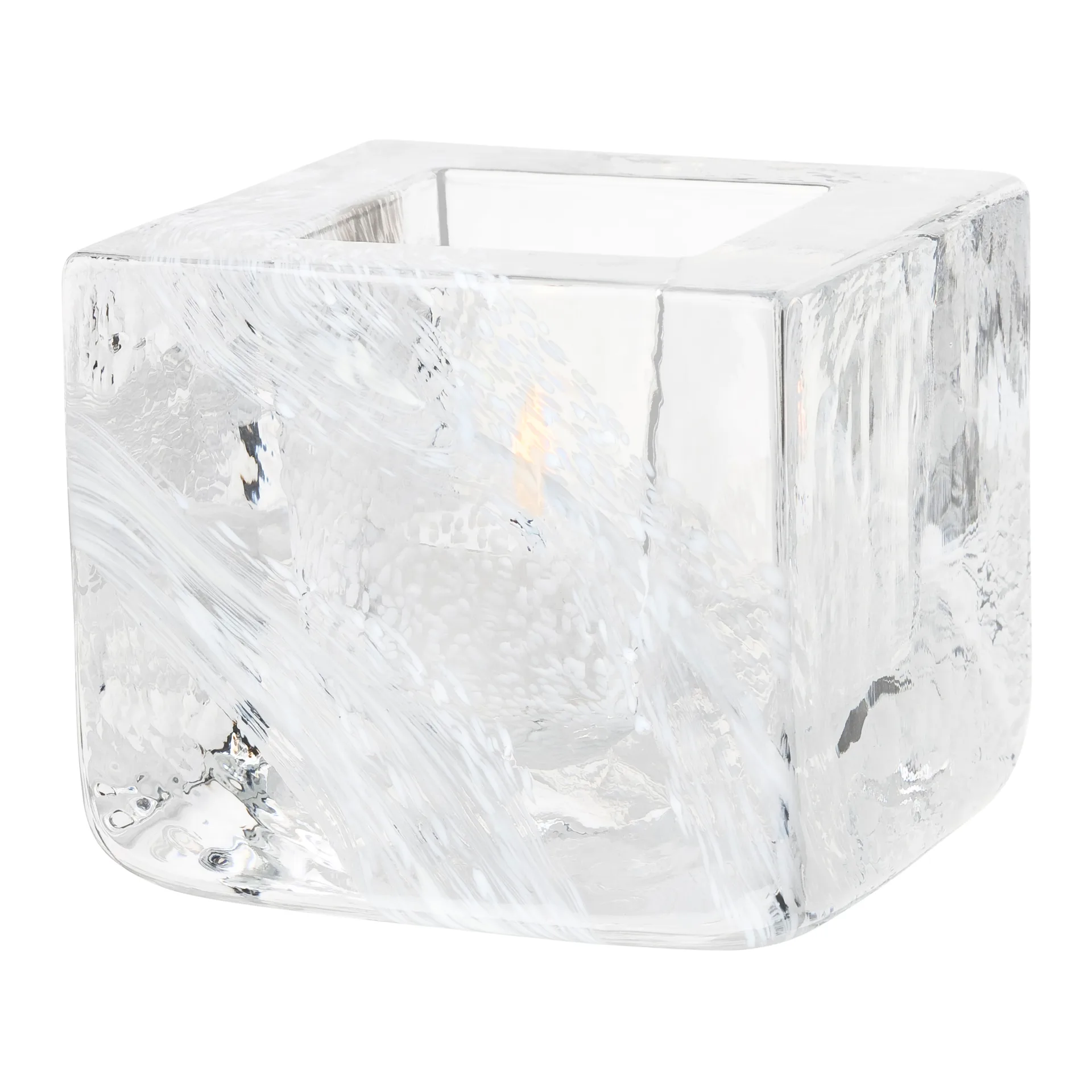 Kosta Boda Brick theelicht houder wit