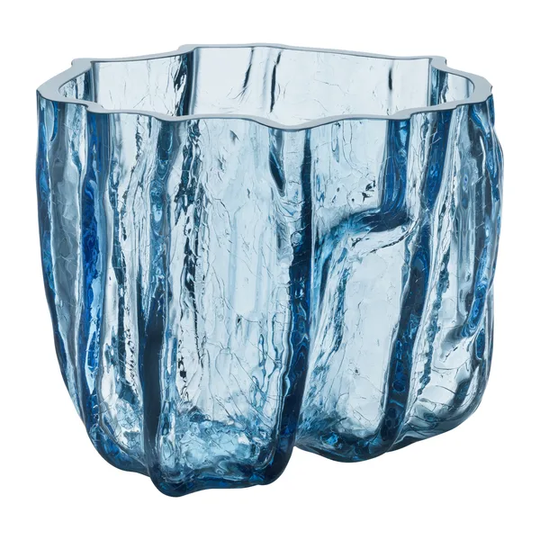 Crackle vas 17,5 cm, Cirkulärt glas