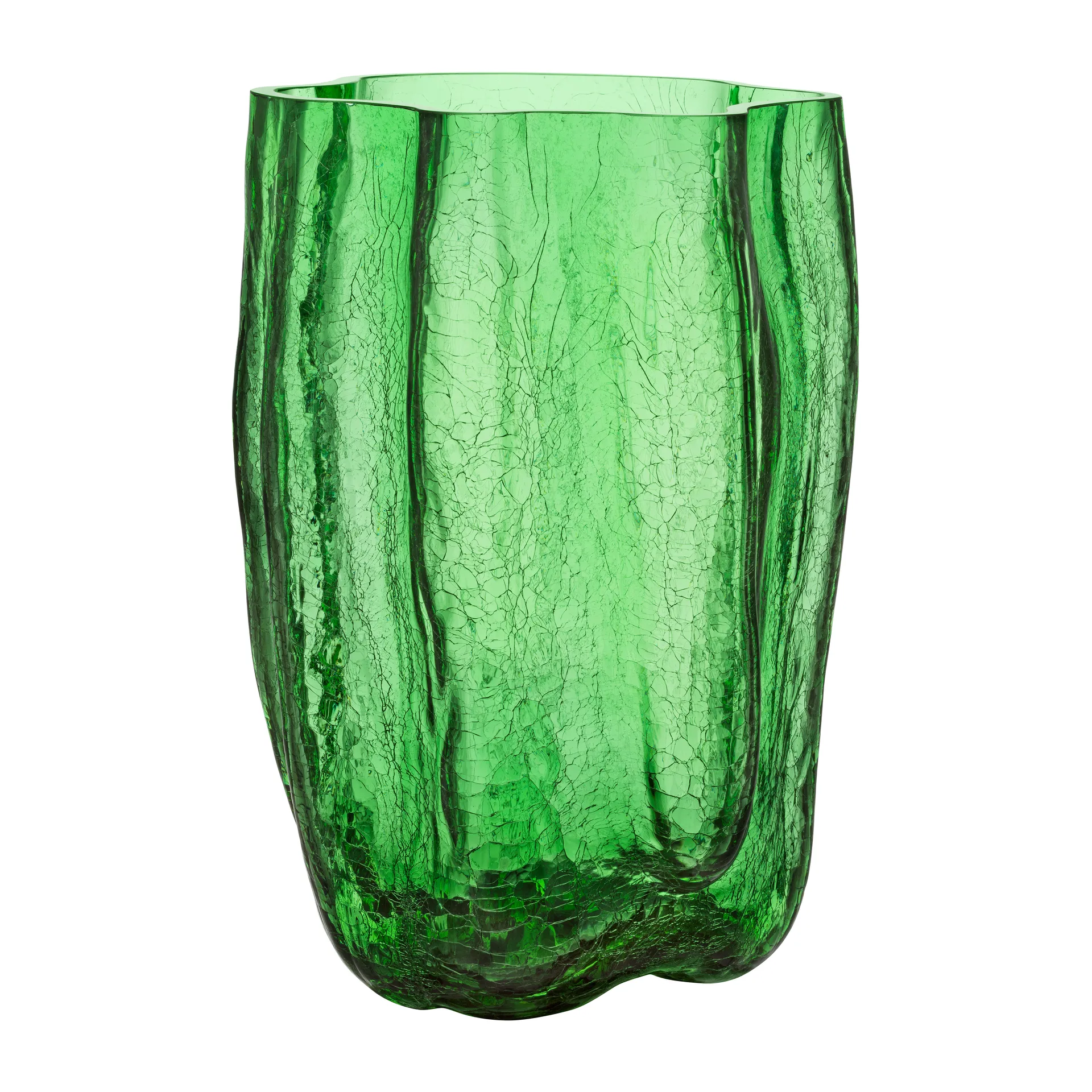 Kosta Boda Crackle vas 37 cm Gr&ouml;n