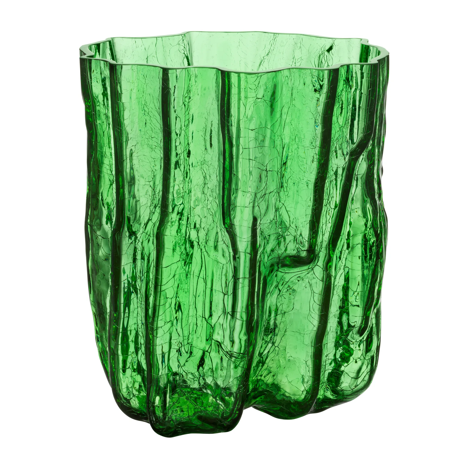 Kosta Boda Crackle vase 27 cmm Gr&oslash;nn