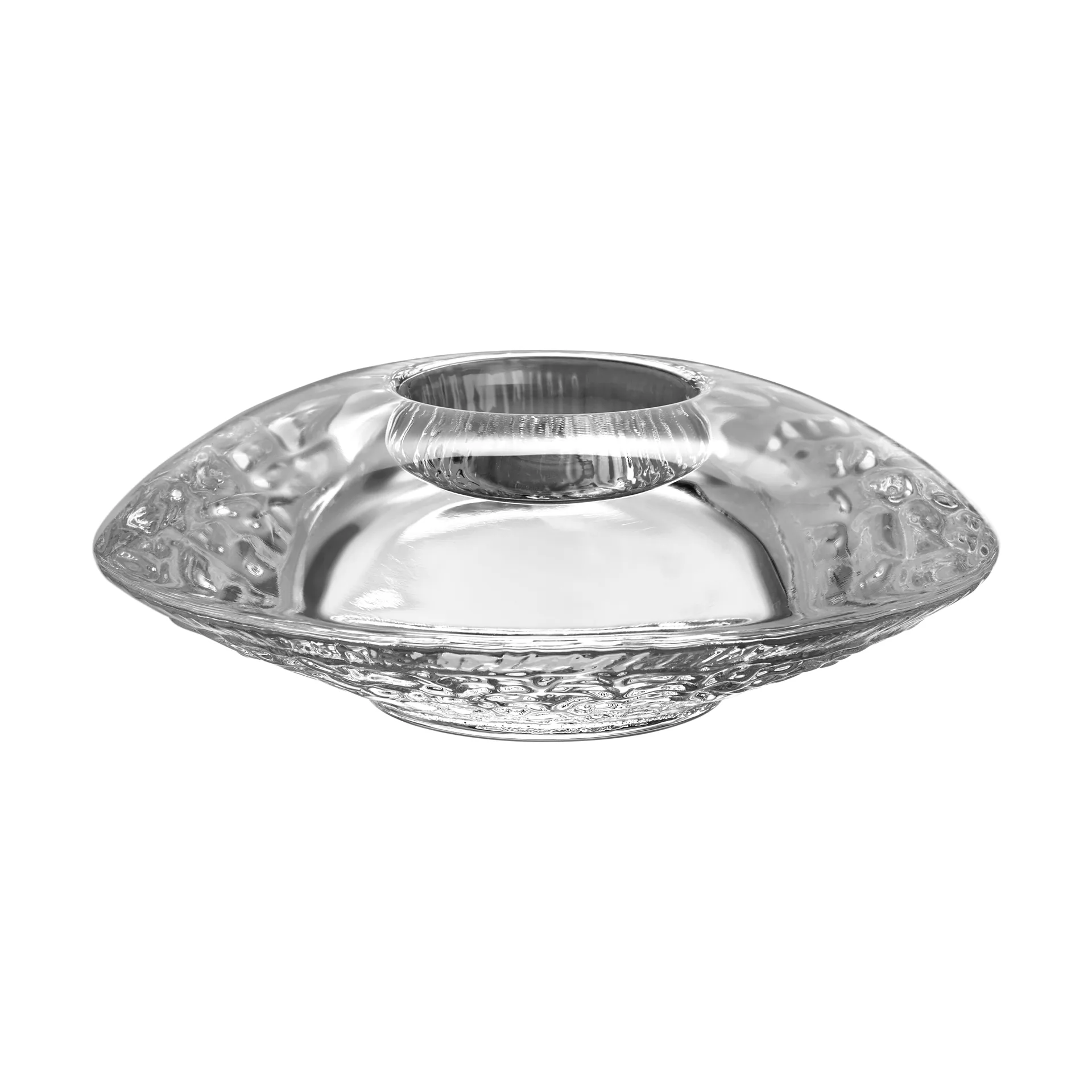 Kosta Boda Discus fyrfadslysestage 140 mm Klar