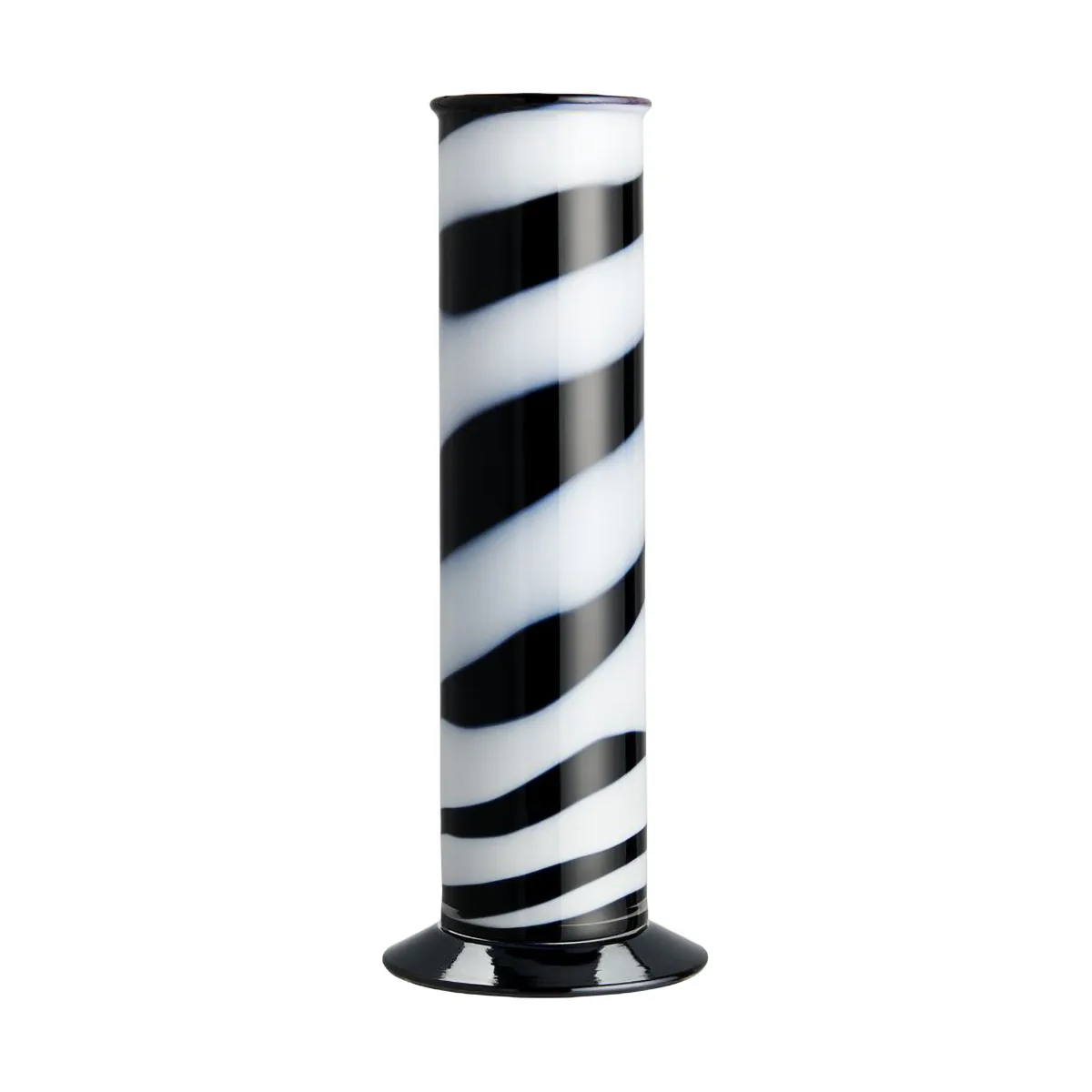 Kosta Boda Lab sylinder vase 30 cm Svart-hvit