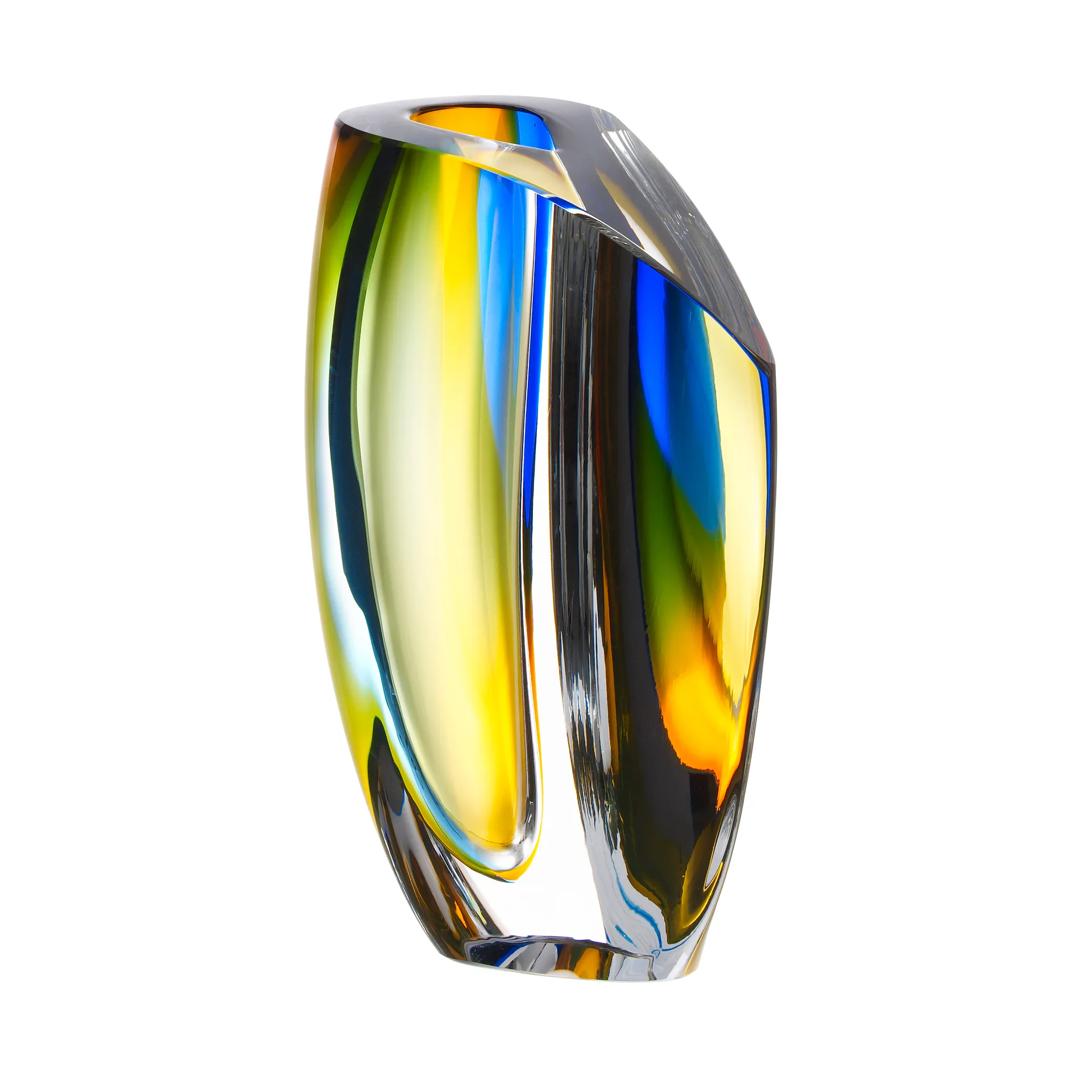 Kosta Boda Mirage vase 21 cm Bl&aring;/Rav