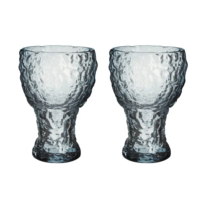 Kosta Boda Moss highball glas cirkulær 42 cl 2-pak Blå
