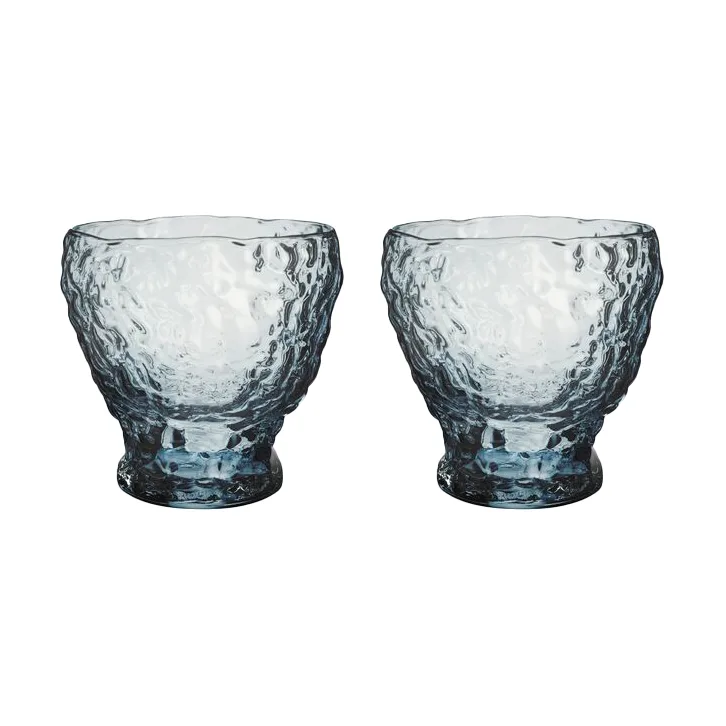 Kosta Boda Moss tumbler glas cirkul&auml;r 33 cl 2-pack Bl&aring;