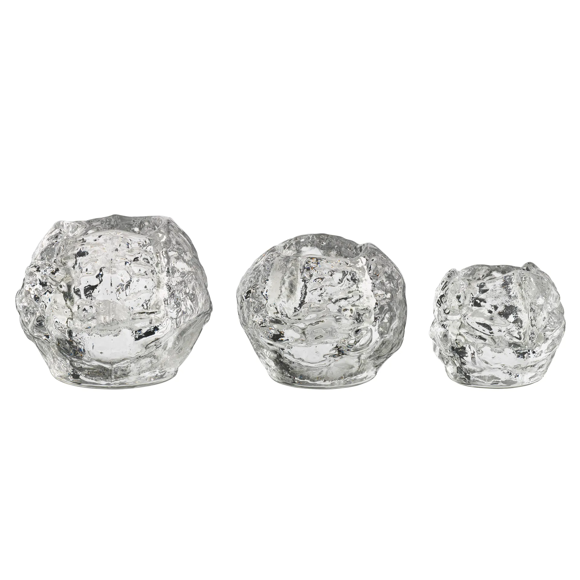 Kosta Boda Photophore Snowball lot de 3 lot de 3