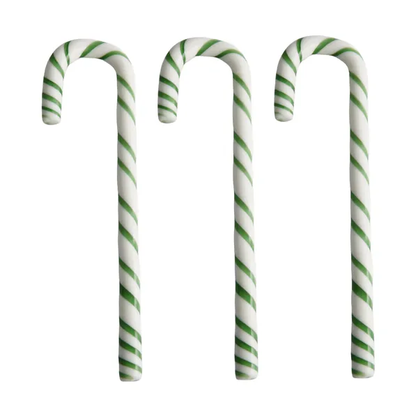 Polka käpp 17 cm 3-pack, Vit