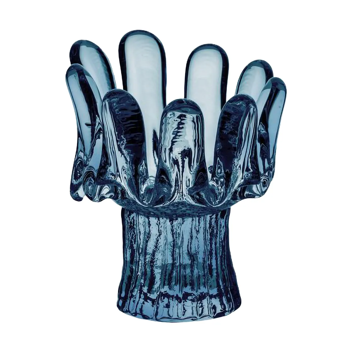 Kosta Boda Solros lyslykt sirkul&aelig;rt glass 11,5 cm Bl&aring;