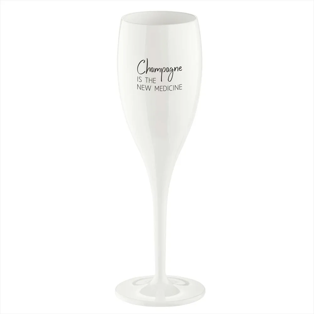 Koziol Cheers champagneglas 10 cl 6-pak Champagne the new medicine