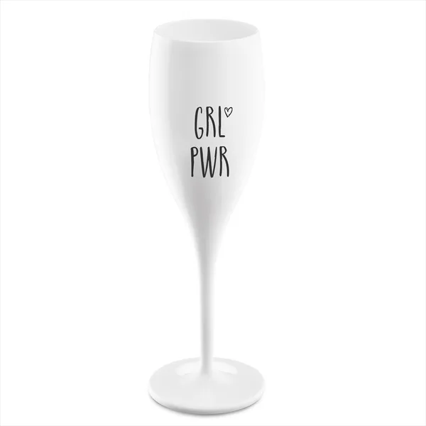 Cheers champagneglas med print 10 cl 6-pack, Grl pwr