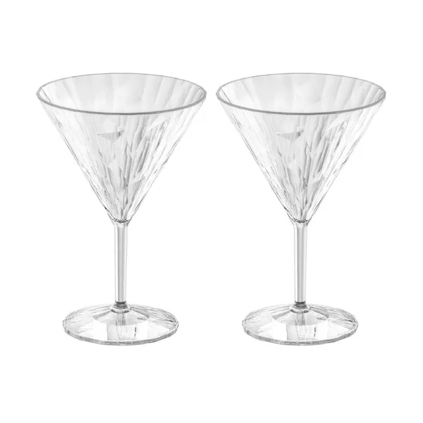 Club No. 12 martiniglas plast 25 cl 2-pack, Kristallklar