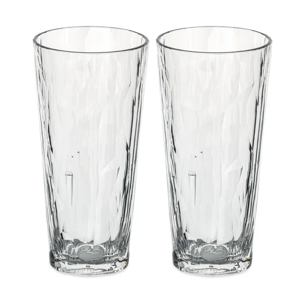 Club No. 19 drinkglas plast 25 cl 2-pack, Kristallklar