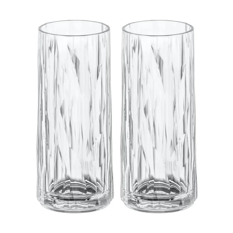 Koziol Club No. 3 longdrinkglas plast 25 cl 2-pak Krystalklar
