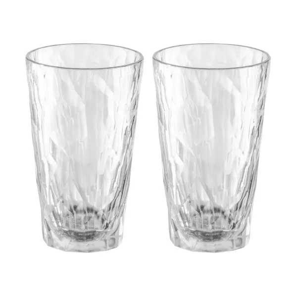 Club No. 6 longdrinkglas plast 30 cl 2-pack, Kristallklar