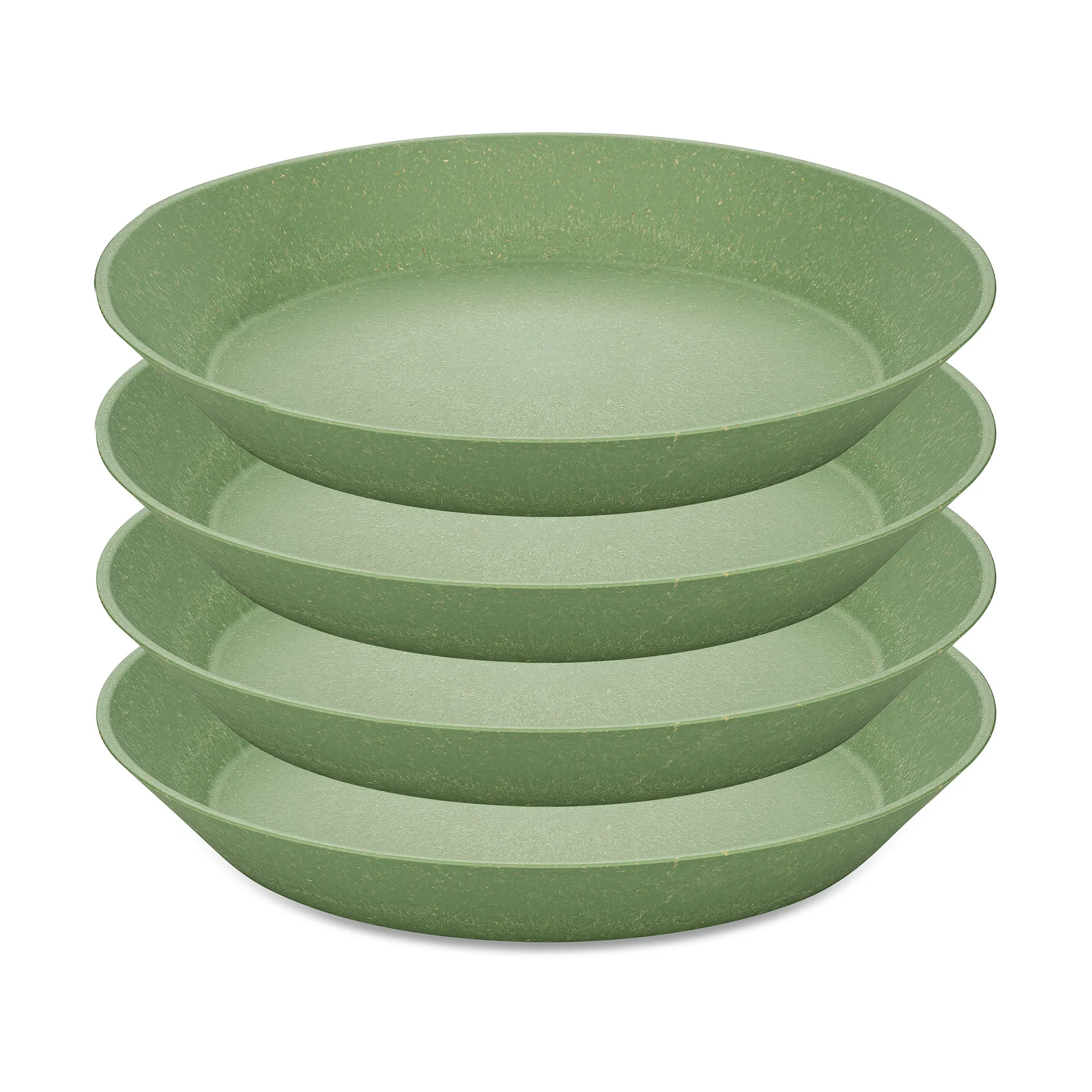 Koziol Connect dyb tallerken Ø24 cm 4-pak Nature leaf green