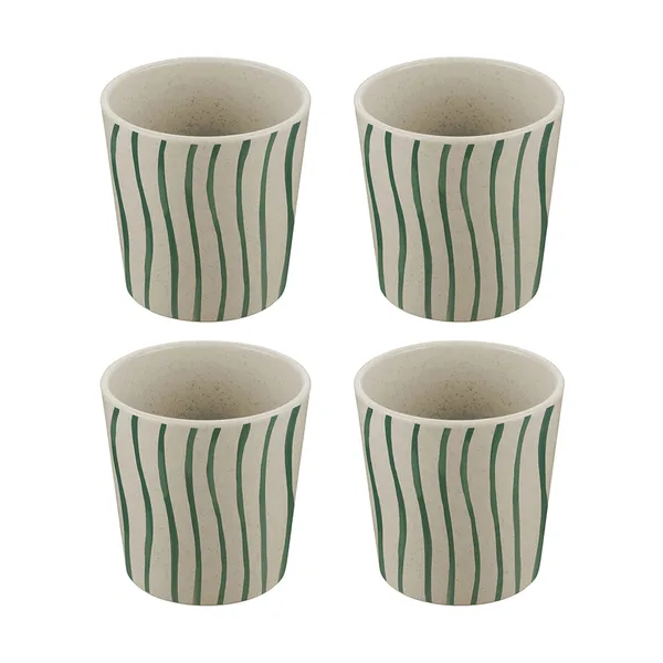 Connect kopp S 19 cl 4-pack, Monstera stripes