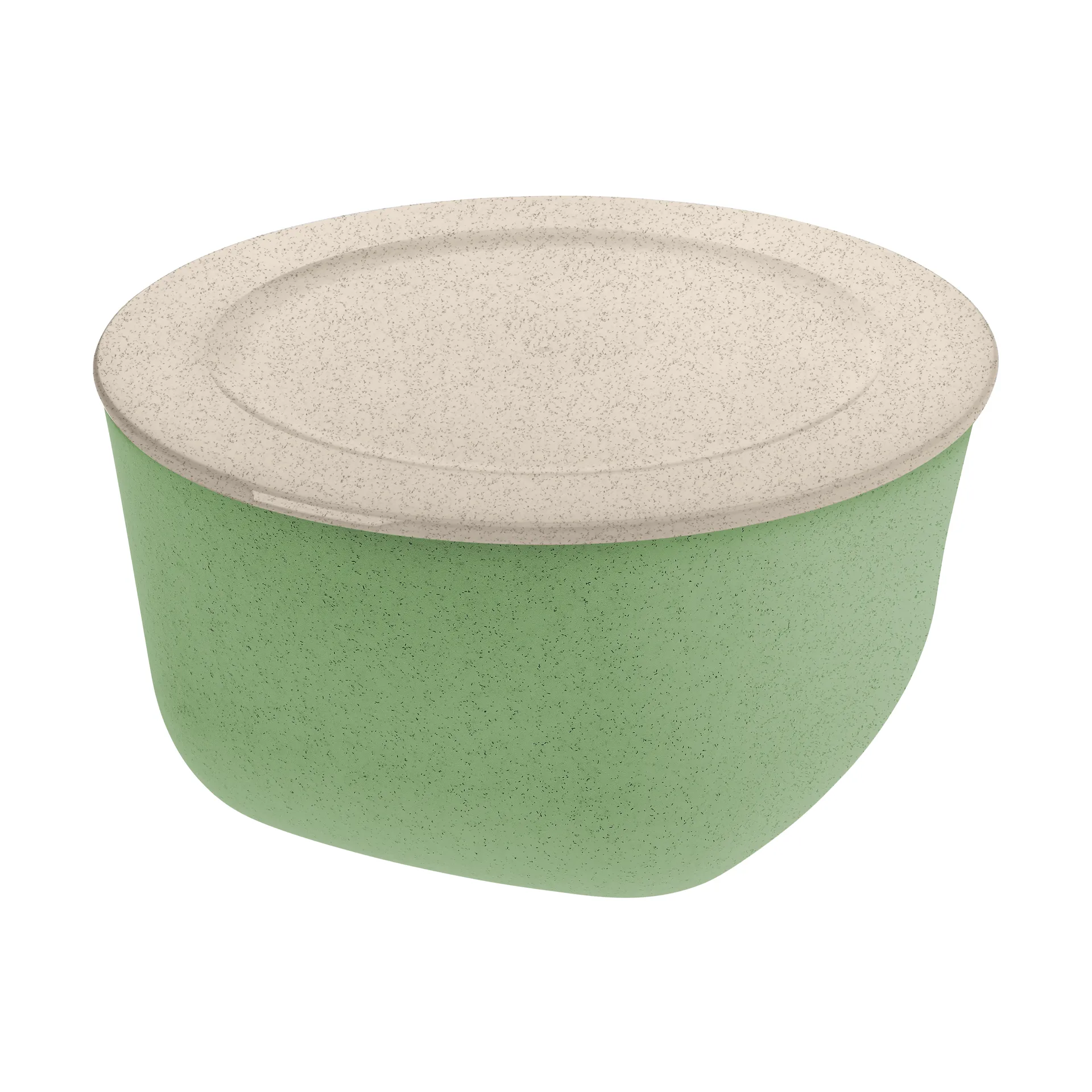 Koziol Connect skål/skål med låg 4 L biocirk termoplast Nature leaf green