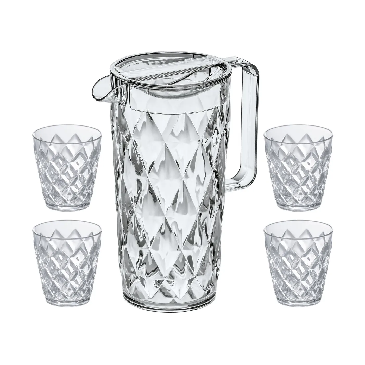 Koziol Crystal karaffel inkl. 4 glas Krystalklar