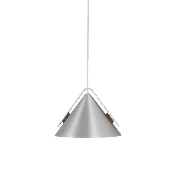 Cone pendel S, Aluminium-valnöt