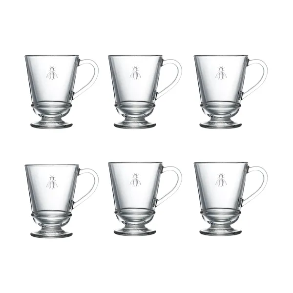 Abeille glas med öra 28 cl 6-pack, Klar