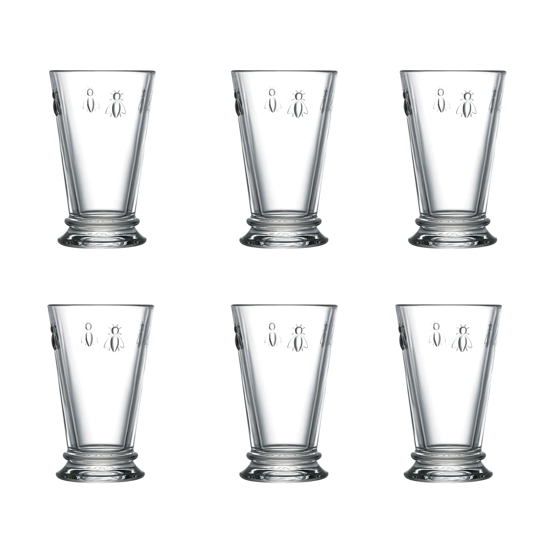 La Rochère Abeille longdrinkglas 31 cl 6-pak Klar