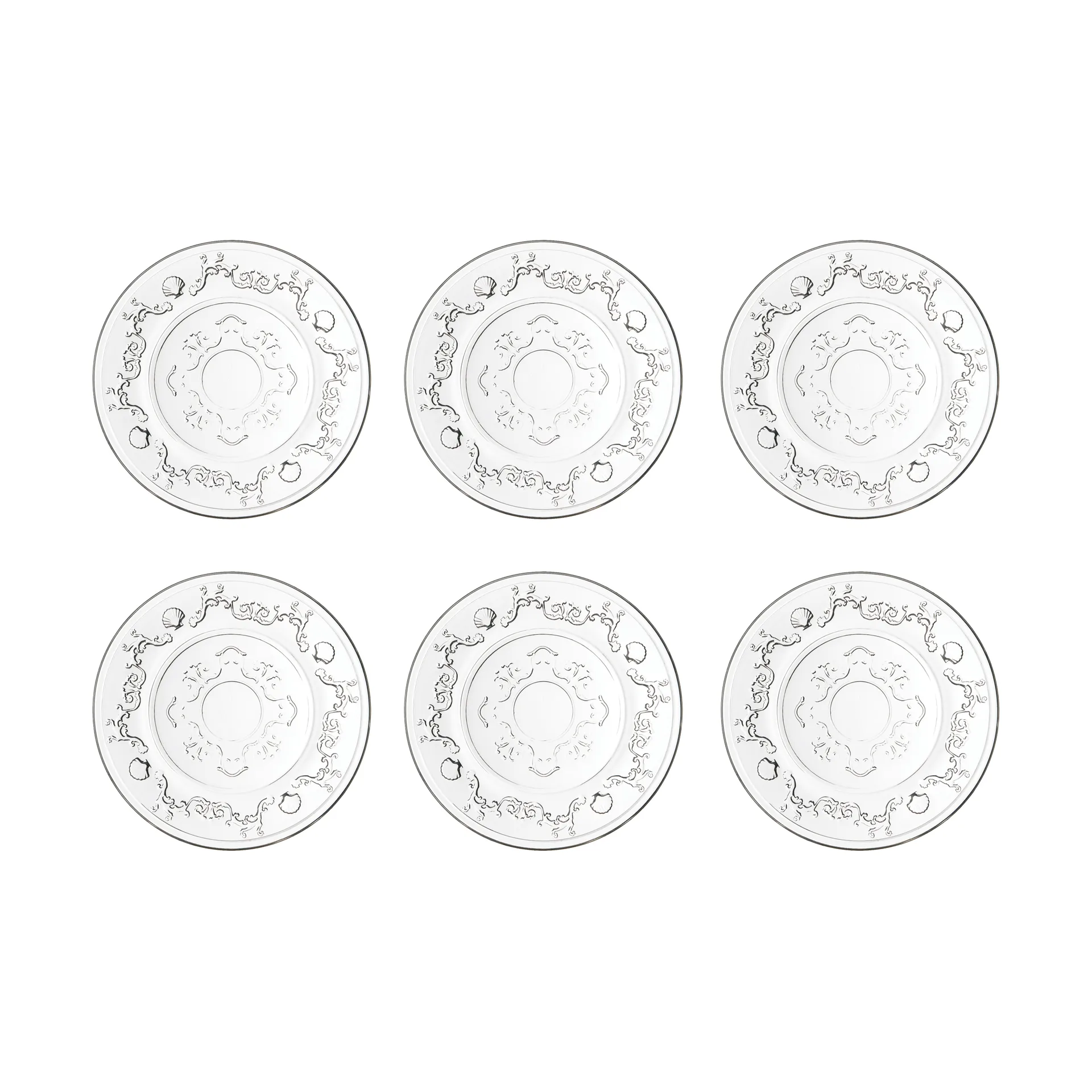 La Roch&egrave;re Versailles assiett 6-pack Glas