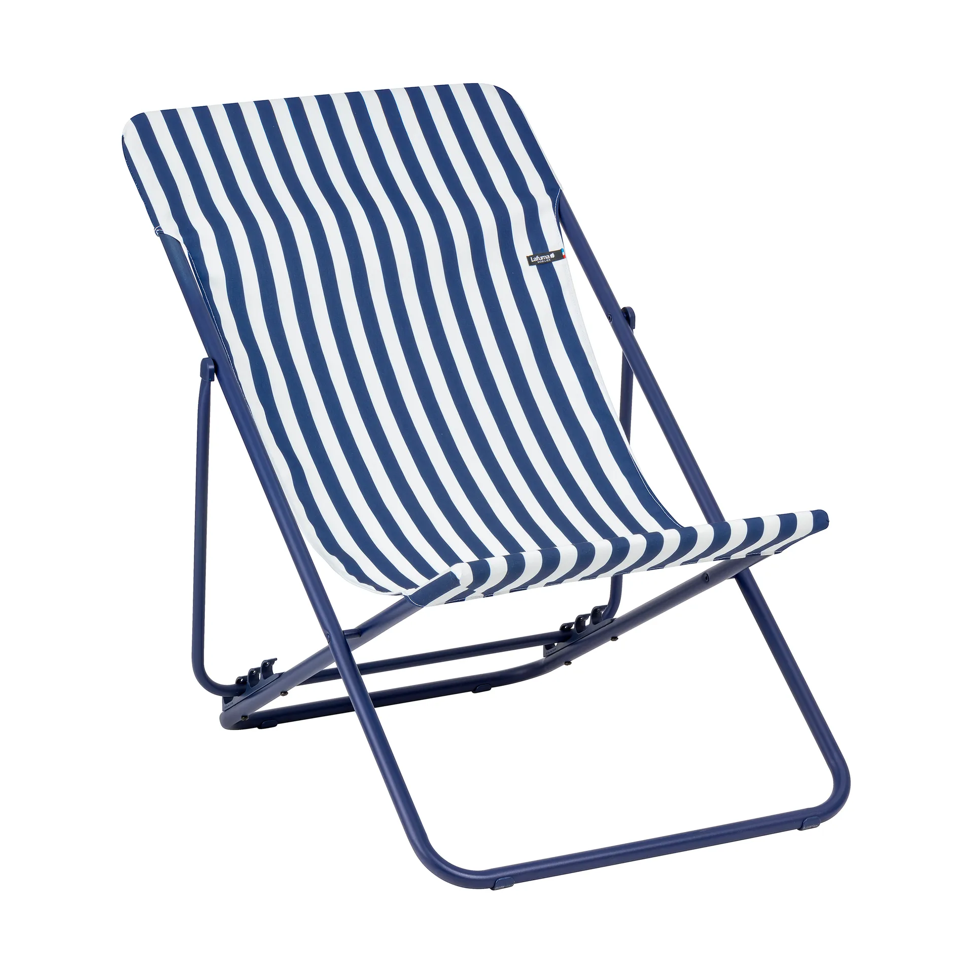 Lafuma Chaise Longue Maxi Transat Rayures Bleu