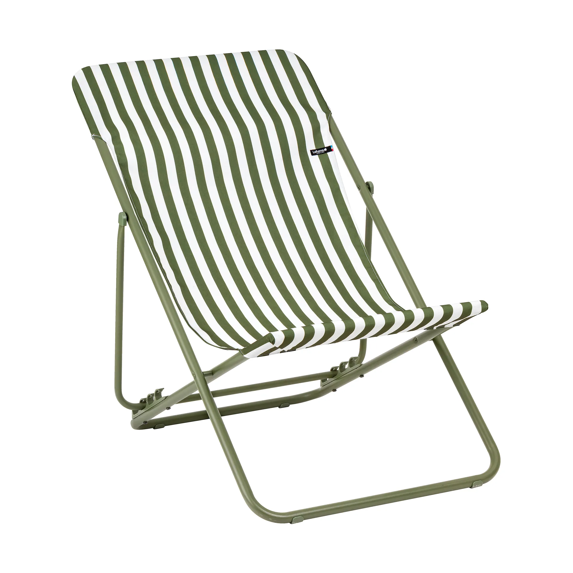 Lafuma Chaise Longue Maxi Transat Rayures Moss