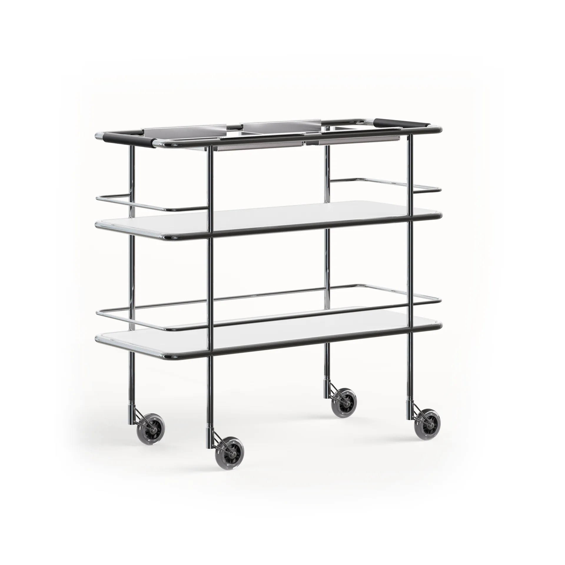 Lammhults Tabouret de bar S70-3 Laminé blanc - base en chrome